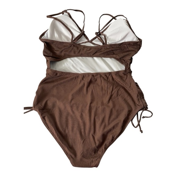 Brown One Piece Swimsuit - Picture 4 of 9